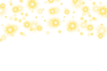 golden shining stars png. Bokeh star lights effect background. Christmas glowing stars background
