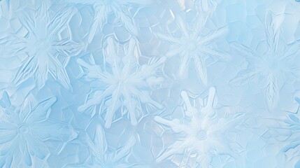  a close up of a frosted glass window with snow flakes on the outside of the window and the inside of the window.  generative ai