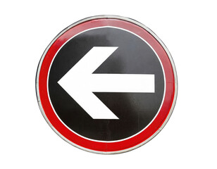 Traffic sign show the turn left