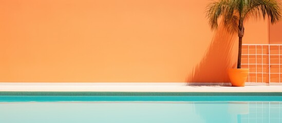 The Canary Islands offer a fabulous backdrop for travelers seeking tropical minimalism in fashion and aesthetics With vibrant orange walls a refreshing swimming pool and towering palm trees
