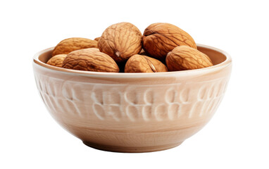 walnuts in a bowl isolated