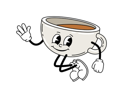 Cute retro character vector concept