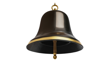 golden bell isolated on white