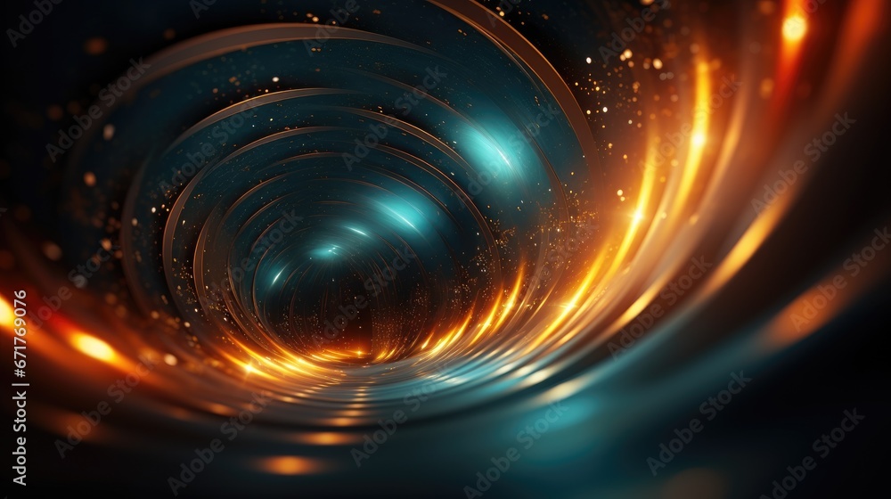 Poster abstract background. luminous swirling. elegant glowing circle. sparking particle. space tunnel. glo
