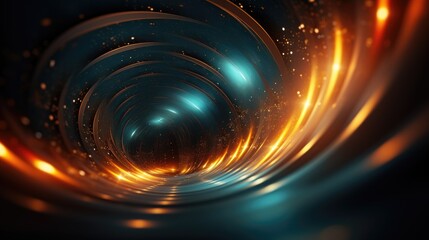 Obraz premium Abstract background. luminous swirling. Elegant glowing circle. Sparking particle. Space tunnel. Glossy jellyfish. Colorful ellipse. Glint sphere