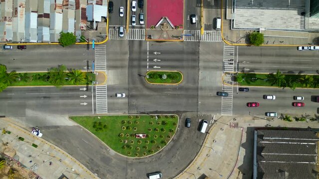 Drone Video: Traffic at Costera Avenue and Expressway - Horizontal View