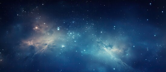 Naklejka premium Capture a detailed photograph with visible stars and cosmic particles of the central region of the Milky Way galaxy in the vastness of the universe employing a prolonged exposure technique 