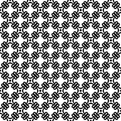 Black and white seamless abstract pattern. Background and backdrop. Grayscale ornamental design. Mosaic ornaments. Vector graphic illustration. EPS10.