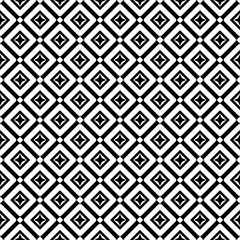 Black and white seamless abstract pattern. Background and backdrop. Grayscale ornamental design. Mosaic ornaments. Vector graphic illustration. EPS10.