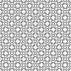 Black and white seamless abstract pattern. Background and backdrop. Grayscale ornamental design. Mosaic ornaments. Vector graphic illustration. EPS10.