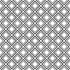 Black and white seamless abstract pattern. Background and backdrop. Grayscale ornamental design. Mosaic ornaments. Vector graphic illustration. EPS10.