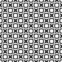 Black and white seamless abstract pattern. Background and backdrop. Grayscale ornamental design. Mosaic ornaments. Vector graphic illustration. EPS10.