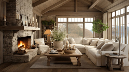 classic style farmhouse interior home for living room