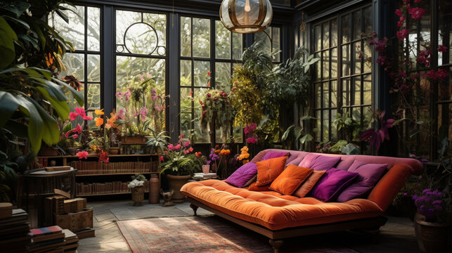 maximalism style interior home for living room