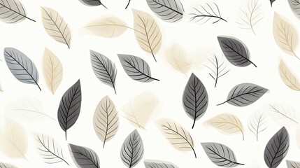  a bunch of leaves that are on a white surface with black and grey leaves in the middle of the image.  generative ai