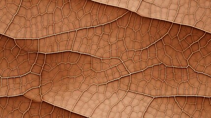  a close up view of a leaf's brown textured surface that looks like it has been cut in half.  generative ai