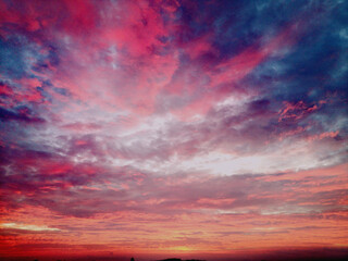 Beautiful early morning sky in July.