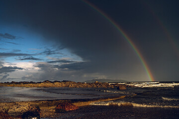 rainbow over the sea