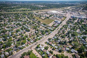 Aerial of the Massey Place Neighborhood in Saskatoon