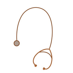 Stethoscope medical element icon. Vector illustration orange design of healthcare, medicine and health