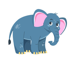 Obraz na płótnie Canvas Cute elephant character vector sticker