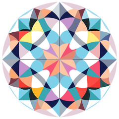 Fototapeta premium Geometric pattern with pastel colors
