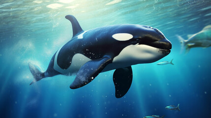 Obraz premium killer whale desktop wallpaper
