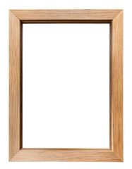 large wooden frame  Isolated on a transparent background. PNG cutout or clipping path.	
