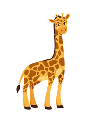 Obraz premium Cute giraffe character vector