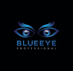 Vector Blue eye logo design