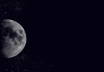 Naklejka premium wallpaper galaxy background moon cosmos