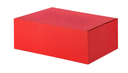 red gift box isolated on a transparent background. PNG, cutout, or clipping path.	
