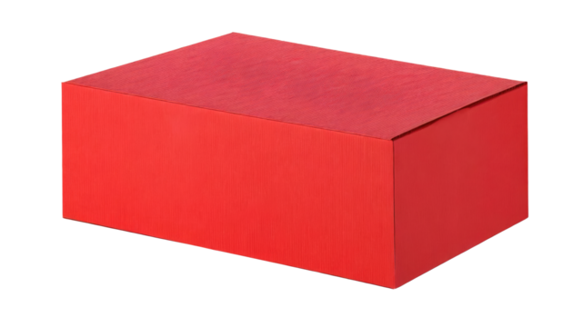 red gift box isolated on a transparent background. PNG, cutout, or clipping path.	

