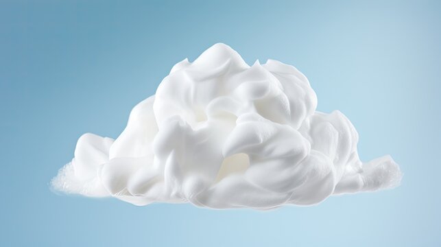  a close up of a cloud in the sky with a blue sky in the back ground and a light blue sky in the background.  generative ai