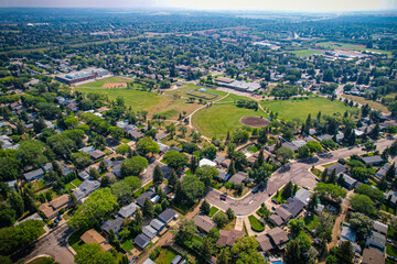 Breevort Park neighbourhood Aerial in Saskatoon