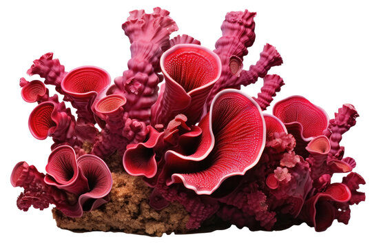 red coral reef isolated on white background