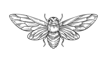 Hand drawn insect vector concept