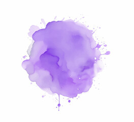 Abstract purple watercolor background. Watercolor splash