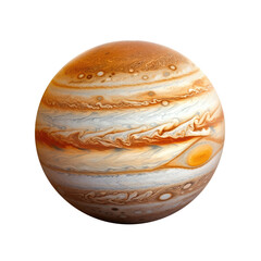 Solar System - Jupiter. Isolated planet on white background.