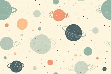 Espace abstrait simpliste, univers, arri&egrave;re-plan pour enfants &agrave; motif harmonieux de galaxie. Id&eacute;al pour le papier peint des chambres d'enfants. IA g&eacute;n&eacute;rative, IA