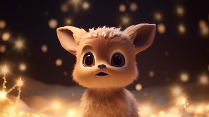 Starry Christmas: An Adorable Tiny Reindeer