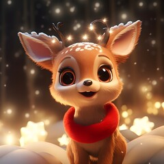 Starry Christmas: An Adorable Tiny Reindeer