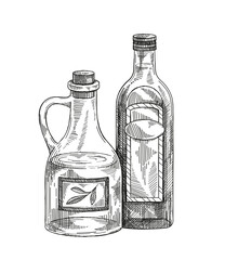 Fototapeta na wymiar Olive oil vector sketch