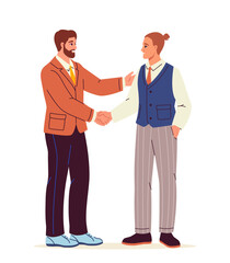 People handshake vector concept