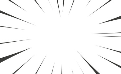 Obraz premium Pop art black and white comic book cartoon. Vector illustration. Comic book action lines.