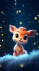 Starry Christmas: An Adorable Tiny Reindeer