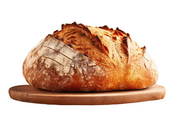 an artisan loaf of traditional homemade sourdough Boule bread isolated on a white or transparent background	
 - obrazy, fototapety, plakaty