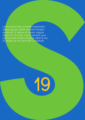 Poster with alphabet vector concept