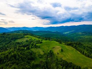 Fototapeta na wymiar Carpathian Mountains, Aerial Drone Shot