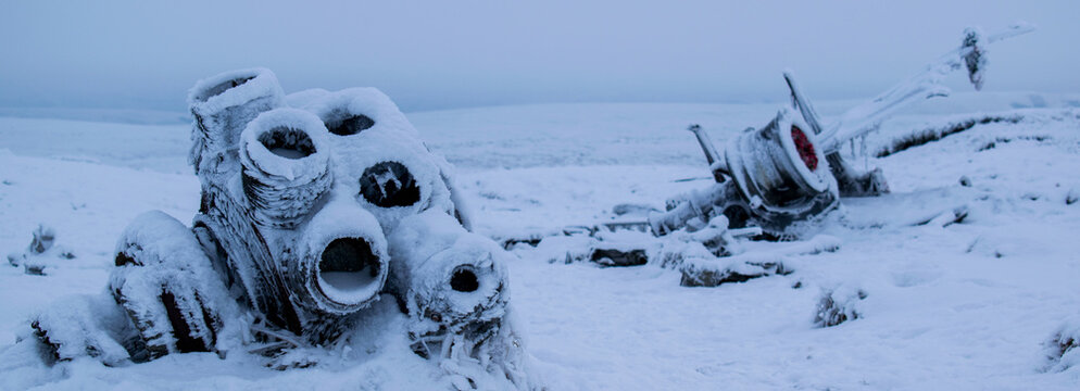 B-29 in winter, Peak District